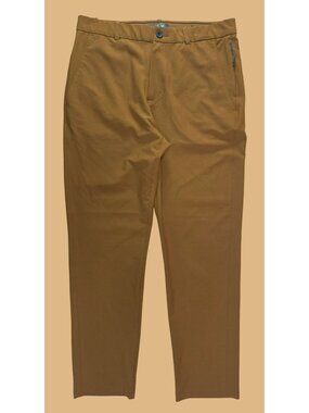 FLX Mens Brown Stretch Casual Pants Size 34x30